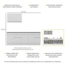 Ver imagem 4 de Armário de Cozinha Compacta 270cm com Rodapé Veneza Multimóveis V2111 Branco