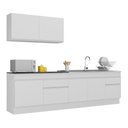 Ver imagem 1 de Armário de Cozinha Compacta 270cm com Rodapé Veneza Multimóveis V2111 Branco