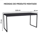 Ver imagem 5 de Mesa para Escritório Industrial Diretor 150 cm - Preto