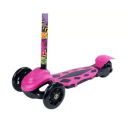 Patinete Radical Power 3 Rodas Altura Ajustavel até 40kg New Dm Toys Dmr6247 Rosa - 2