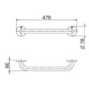 Ver imagem 2 de Barra de Apoio Reta 40 cm Inox Escovado Docol