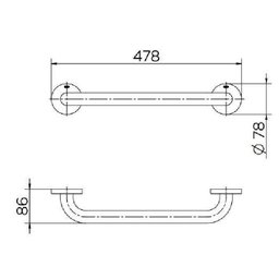 Barra de Apoio Reta 40 cm Inox Escovado Docol - 2