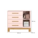 Ver imagem 4 de Comoda Sapateria para Quarto Infantil Q Encanto Slim - Rosa Acetinado