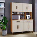 Ver imagem 1 de Armário de Cozinha 8 Portas Fortaleza - Kaiki Móveis:Nature / Off White