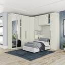 Ver imagem 2 de Quarto Modulado Casal 9 Portas 3 Gavetas Canto Oblíquo Areia