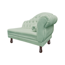 Ver imagem 4 de Recamier Sofá Esquerdo Larissa 120cm Sala Veludo Acqua - Incasa Decor