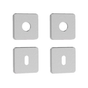 Jogo de Roseta R24 Interna Quadrada Inox Escovado Soprano