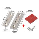 Ver imagem 2 de Kit 6 Chapinhas Magnética Imãs Segura Porta Gaveta Armário Fechada