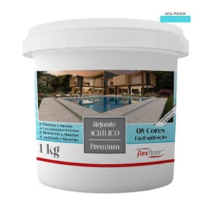 Rejunte Acrílico Flexfloor 1kg Azul Piscina
