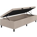 Ver imagem 6 de Cama Box Baú Solteiro Suede Bege 88x188
