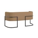Ver imagem 3 de Sofá 2 Lugares Veludo Moderno Base Metal Black – Balaqui Cor:capuccino Capuccino