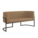 Ver imagem 1 de Sofá 2 Lugares Veludo Moderno Base Metal Black – Balaqui Cor:capuccino Capuccino