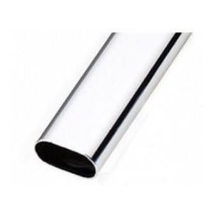 Tubo Cabideiro Oval Alumínio Polido 2 Metros Pauma