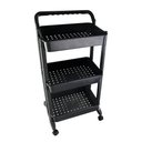 Ver imagem 5 de Carrinho Organizador Multiuso 3 Prateleiras com Rodas Cinza