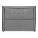 Ver imagem 3 de Cabeceira Estofada Ravena para Cama Box Queen Size 160cm Veludo Cinza Grafite