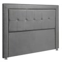 Ver imagem 1 de Cabeceira Estofada Ravena para Cama Box Queen Size 160cm Veludo Cinza Grafite
