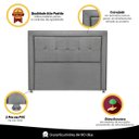 Ver imagem 7 de Cabeceira Estofada Ravena para Cama Box Queen Size 160cm Veludo Cinza Grafite