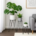 Ver imagem 2 de Kit 3 Suportes Tripé de Chão para Vasos de Plantas e Flores - 30cm 45cm 60cm - Ferro