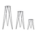 Ver imagem 1 de Kit 3 Suportes Tripé de Chão para Vasos de Plantas e Flores - 30cm 45cm 60cm - Ferro