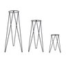 Kit 3 Suportes Tripé de Chão para Vasos de Plantas e Flores - 30cm 45cm 60cm - Ferro - 1