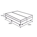 Ver imagem 5 de Cama Box Baú Queen Bipartido King Design Sintético Preto 158x198x41