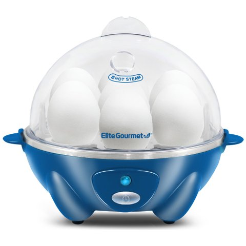 Elite Gourmet Egc007bl Cozedor de Ovos Elétrico 7 Ovos Azul Clássico