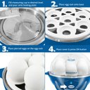 Ver imagem 6 de Elite Gourmet Egc007bl Cozedor de Ovos Elétrico 7 Ovos Azul Clássico