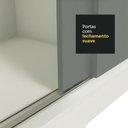 Ver imagem 5 de Guarda-roupa Madesa Reno 3 Porta Correr Espelho Branco Cinza