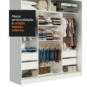 Ver imagem 6 de Guarda-roupa Madesa Reno 3 Porta Correr Espelho Branco Cinza