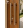 Puxador Duplo Tubular Alumínio 30cm Redondo Porta Pivotante - 6