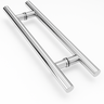 Puxador Duplo Tubular Alumínio 30cm Redondo Porta Pivotante - 1