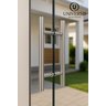 Puxador Duplo Tubular Alumínio 30cm Redondo Porta Pivotante - 7