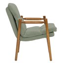 Ver imagem 7 de Poltrona Hermes Base Madeira Castanho Bouclé Verde Claro - Nexta Casa