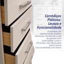 Ver imagem 4 de Cômoda Marbela 10 Gavetas Branco Cinnamono - Evidencia Móveis