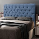 Ver imagem 7 de Cabeceira Cama Box Casal Queen Size Lylla 160cm Capitonê com Frame Linho Azul - Desk Design