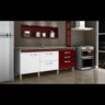 Gabinete Cozinha Magnus 1,94M Branco/Bordô Pç Fimap - 1