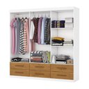 Ver imagem 4 de Guarda-Roupa Cancun 6 Portas 6 Gavetas com Espelho Multimóveis CR35553 Branco/Cinamomo