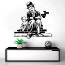 Ver imagem 2 de Adesivo de Parede Charles Chaplin Vida de Cão-Pequeno 50x50cm