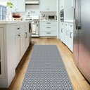 Ver imagem 1 de Tapete Passadeira Cozinha 2,00m X 0,65m - Chumbo - Geométrico