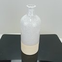 Ver imagem 2 de Vaso Decorativo Enfeite Casa Garrafa Home&Co Cerâmica 30x12x12cm Cinza