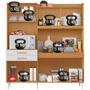 Ver imagem 5 de Cozinha 6 Portas 2 Gavetas MDF MDP 182cm Cinamomo e Branco Selena Gomez