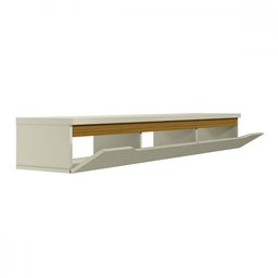 Rack para Tv até 55 Polegadas Suspenso Uno Off White/cedro - Olivar Móveis - 3