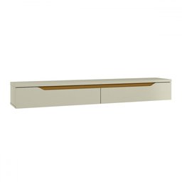 Rack para Tv até 55 Polegadas Suspenso Uno Off White/cedro - Olivar Móveis - 2