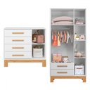 Ver imagem 3 de Quarto Infantil Completo Lion 4 Portas 6 Gavetas Branco - Pnr Móveis