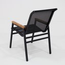 Ver imagem 4 de Cadeira Poltrona Cactos Tela Sling e Alumínio Preto Braço Madeira