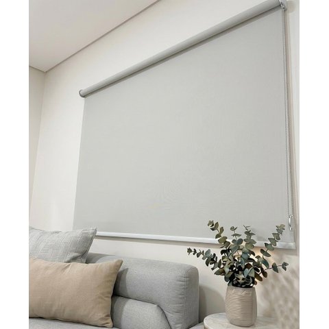 Cortina Persiana Rolo Blackout - Largura 0,80 x 1,20 Altura - Branco