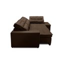 Ver imagem 4 de Sofá de Canto Retrátil e Reclinável com Molas Ld 3,40x2,00m Viviane Suede Marrom Marrom