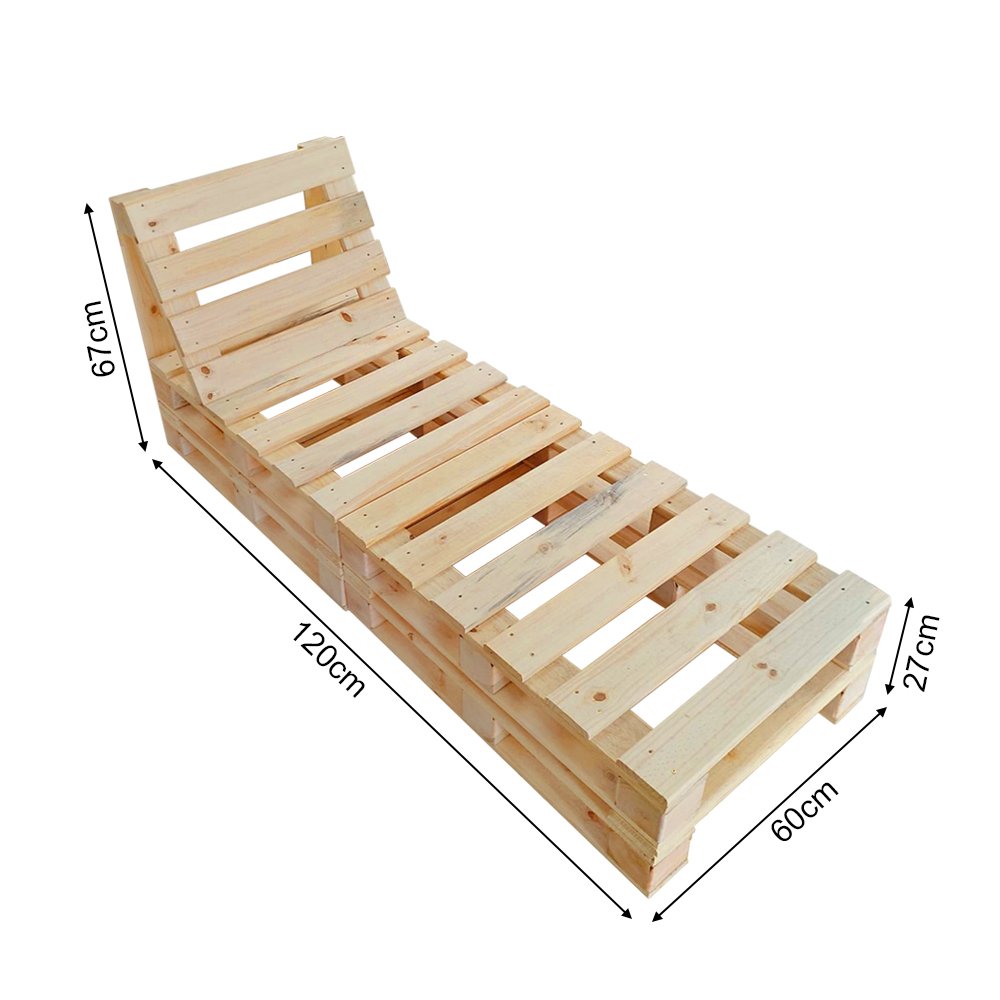 Espreguiçadeira de Pallet Madeira Pinus para Piscina - 6