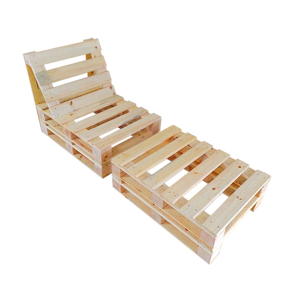 Espreguiçadeira de Pallet Madeira Pinus para Piscina - 2