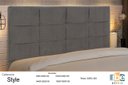Ver imagem 3 de Cabeceira Estofada Box Casal Encosto para Cama Hylux 144x126 Chumbo